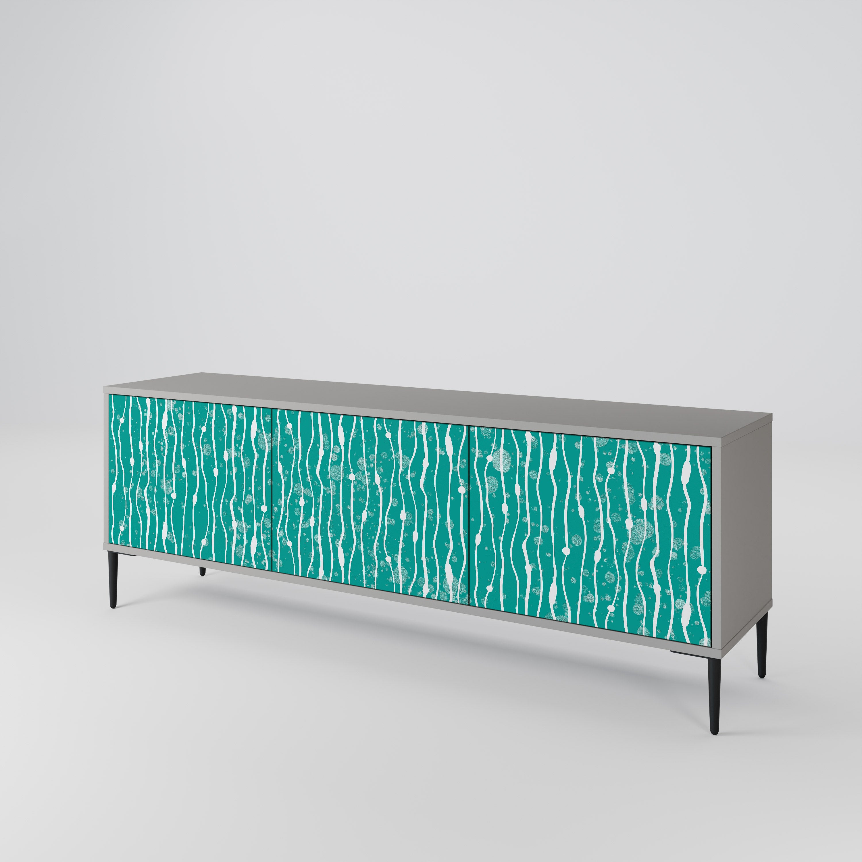 TURQUOISE RAIN Mueble de TV de 3 Puertas
