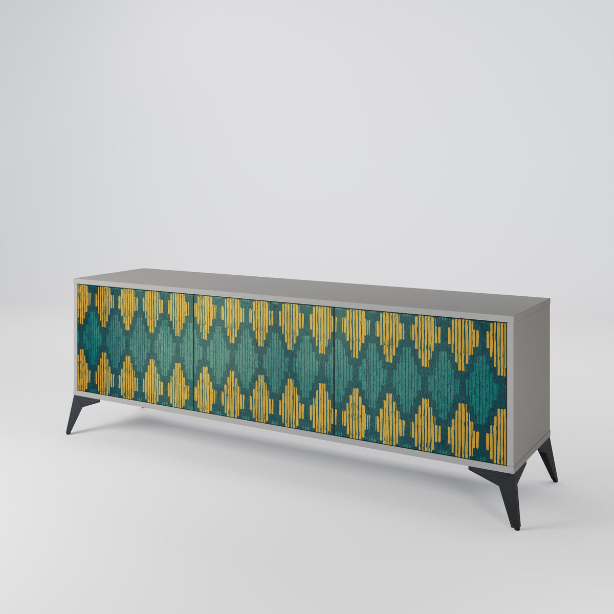 POLYGONS Mueble de TV de 3 Puertas