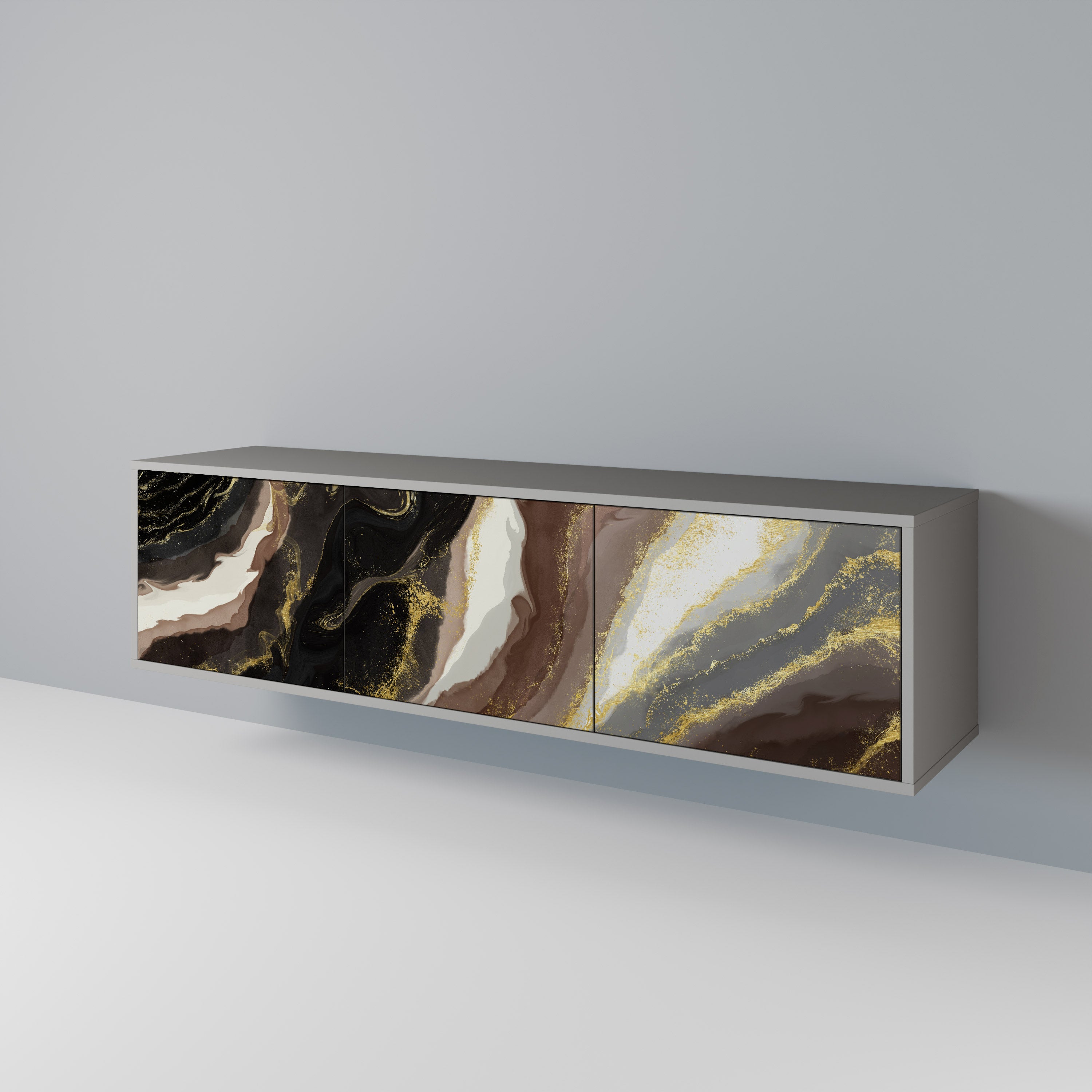 GOLD DUST Mueble de TV de 3 Puertas