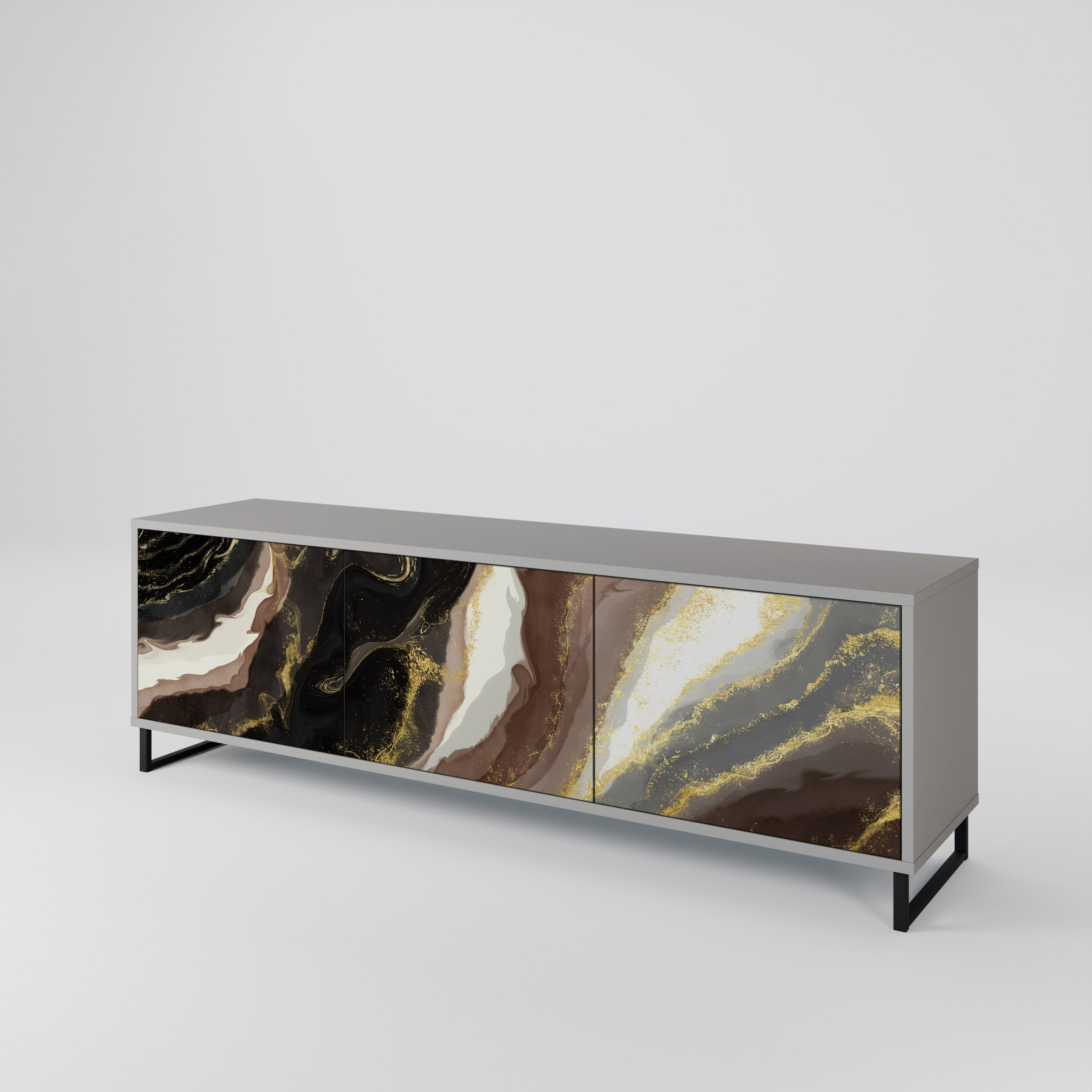 GOLD DUST Mueble de TV de 3 Puertas