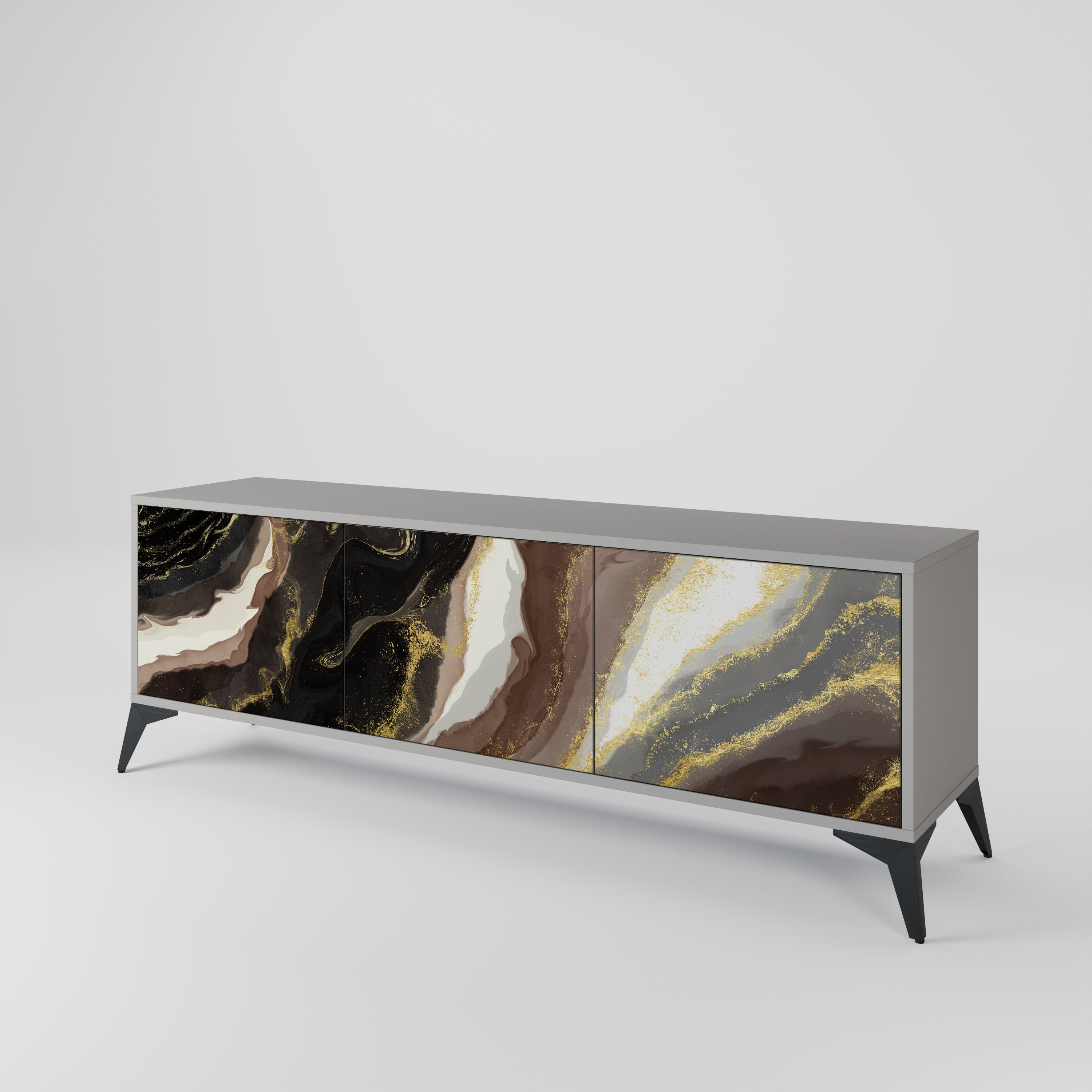 GOLD DUST Mueble de TV de 3 Puertas