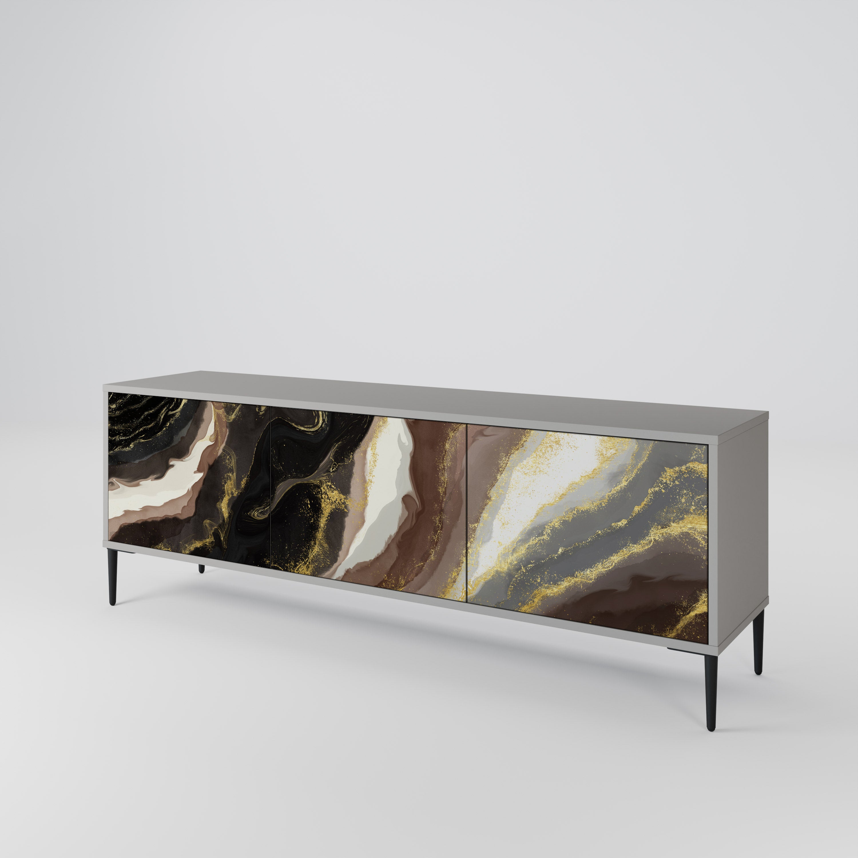 GOLD DUST Mueble de TV de 3 Puertas