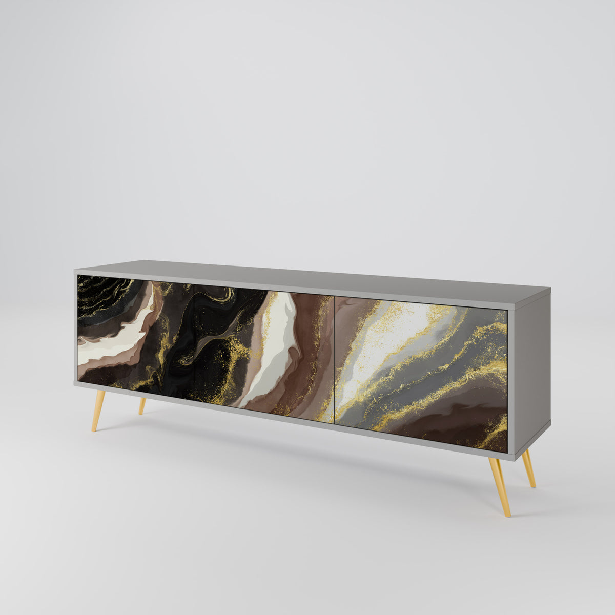 GOLD DUST Mueble de TV de 3 Puertas
