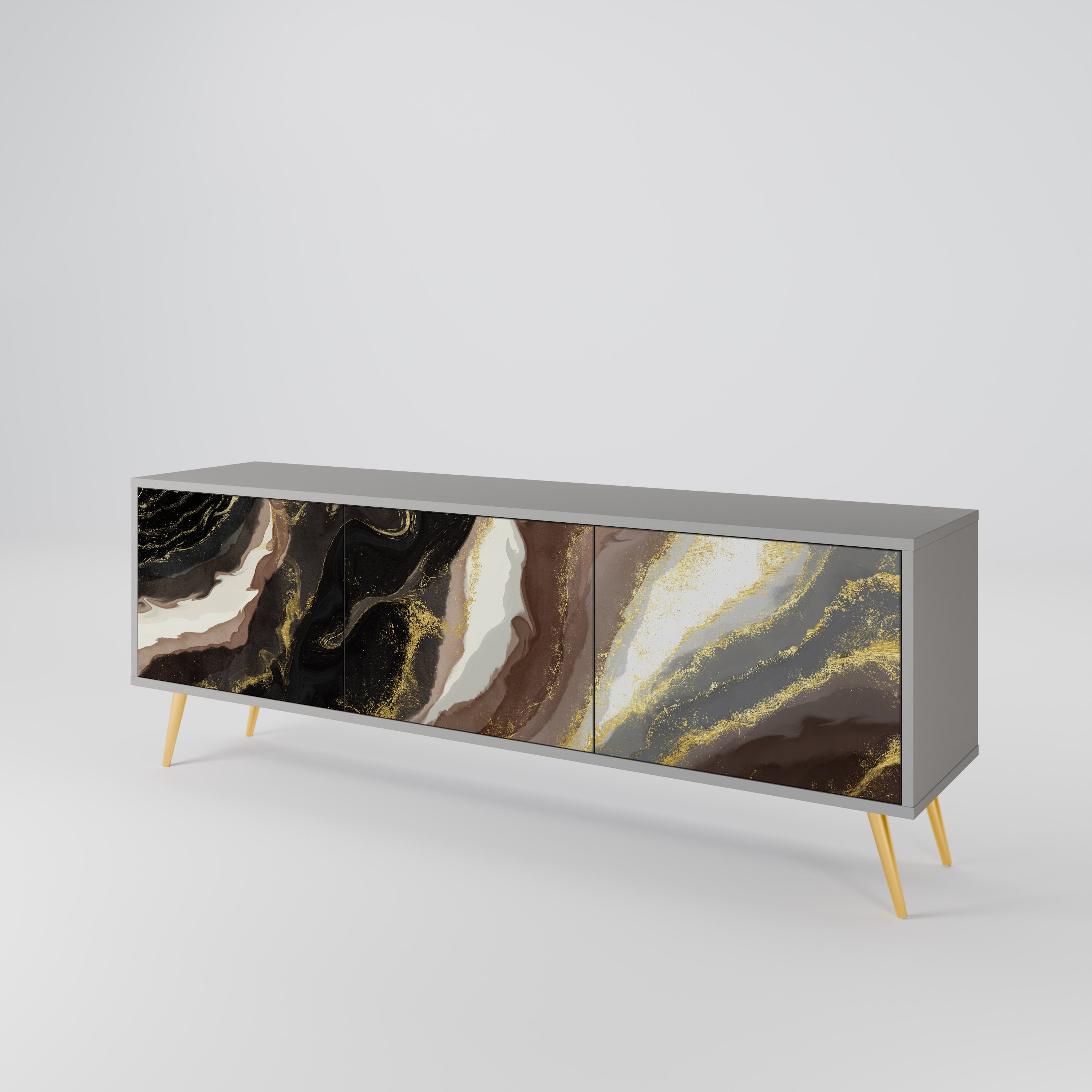 GOLD DUST Mueble de TV de 3 Puertas