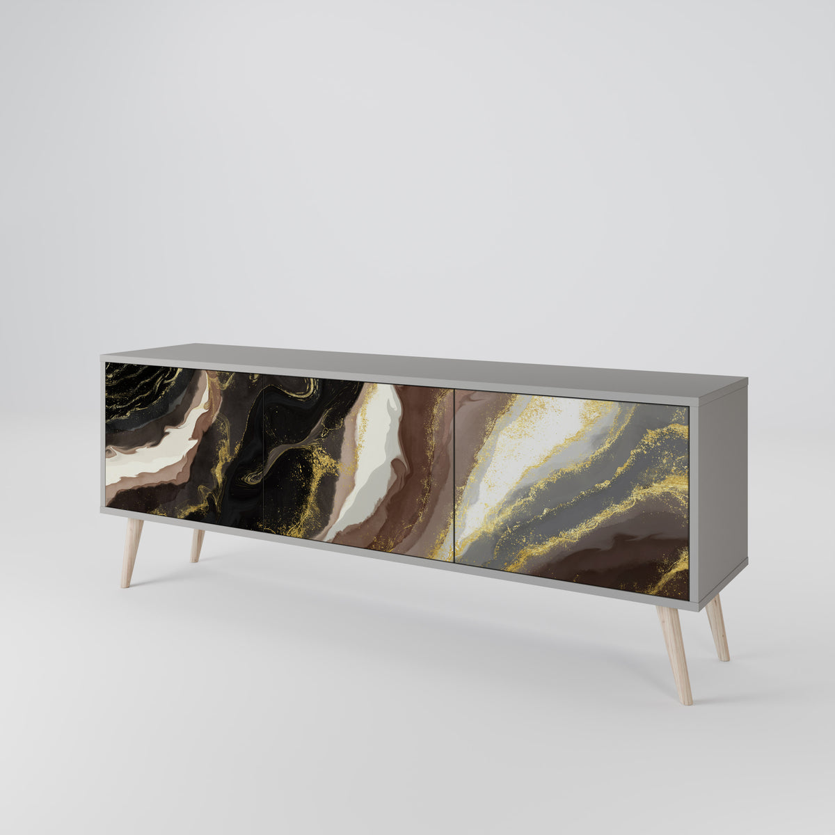 GOLD DUST Mueble de TV de 3 Puertas