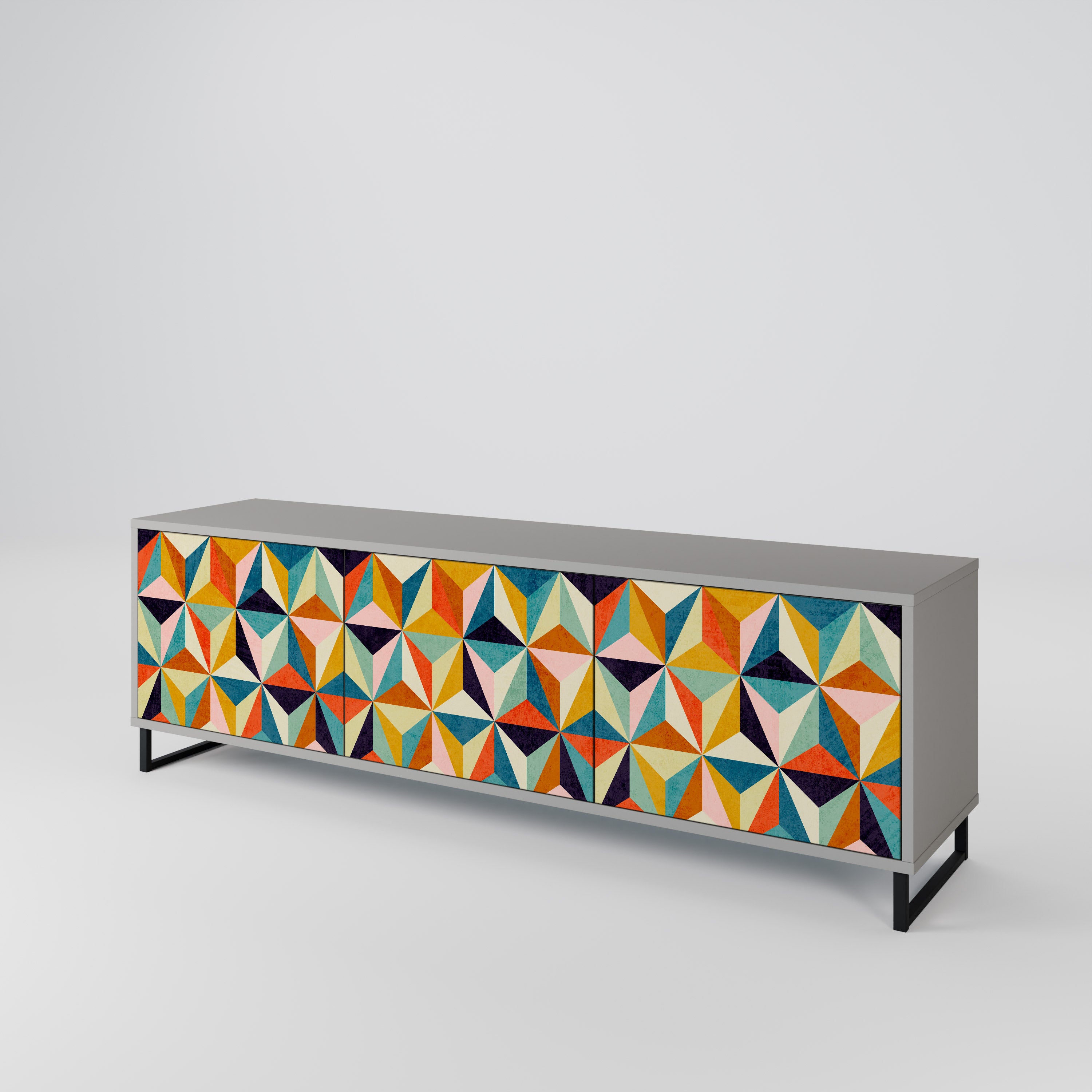 TESSELATE TREASURES Mueble de TV de 3 Puertas