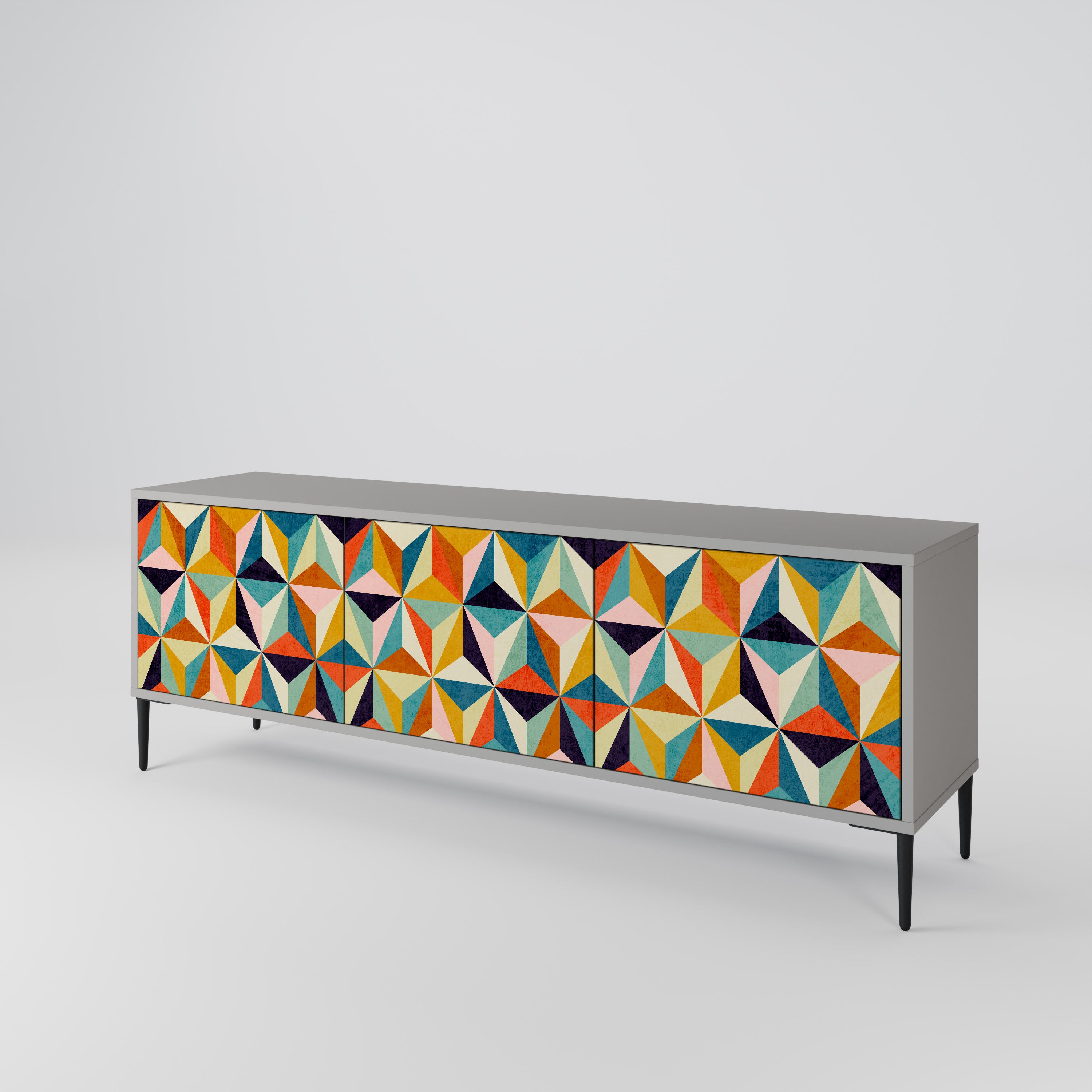 TESSELATE TREASURES Mueble de TV de 3 Puertas