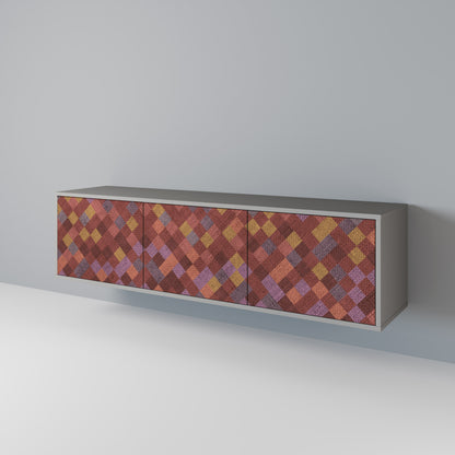 PAINTED SQUARES Mueble de TV de 3 Puertas