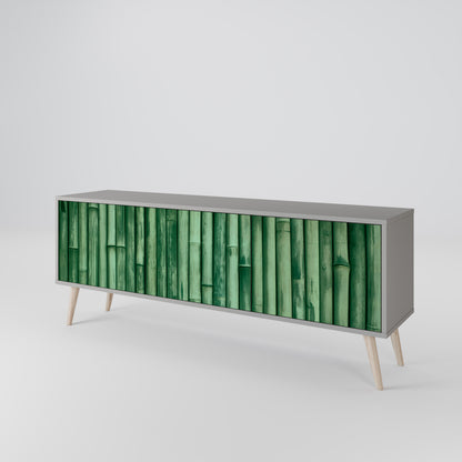 NATURAL GREEN Mueble de TV de 3 Puertas