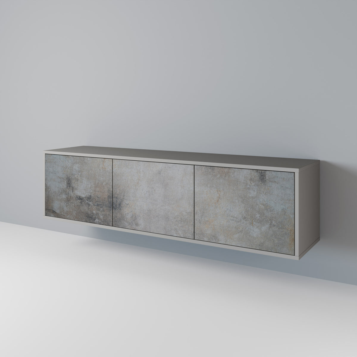 CONCRETE WALL Mueble de TV de 3 Puertas