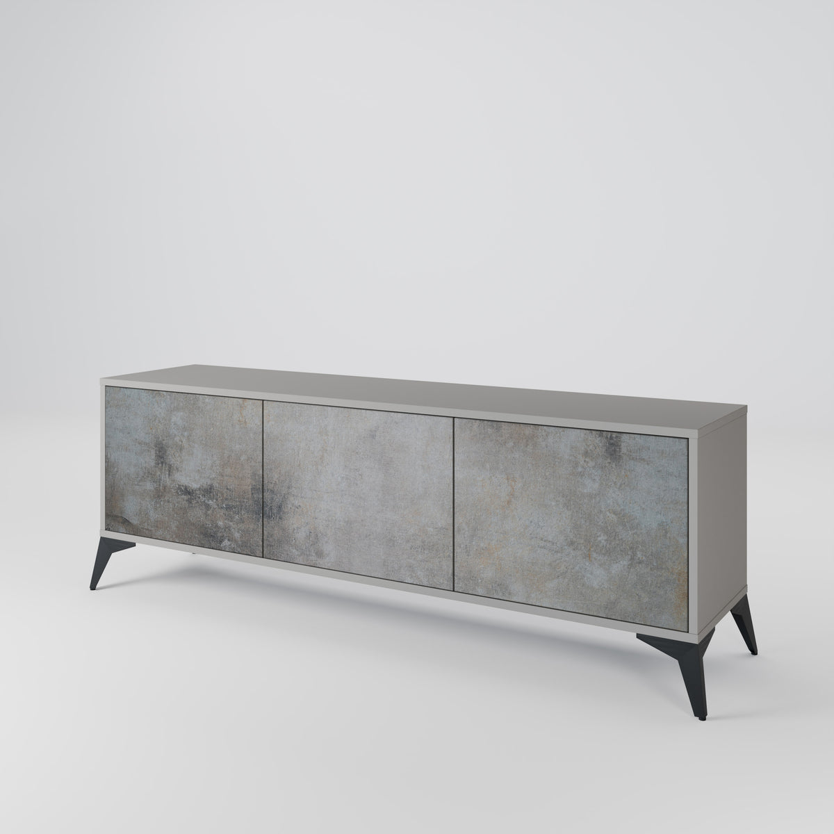 CONCRETE WALL Mueble de TV de 3 Puertas