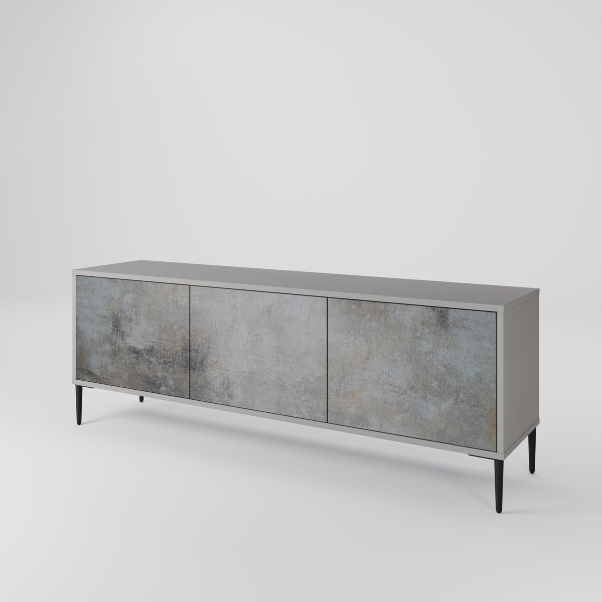 CONCRETE WALL Mueble de TV de 3 Puertas