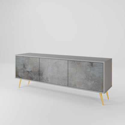 CONCRETE WALL Mueble de TV de 3 Puertas