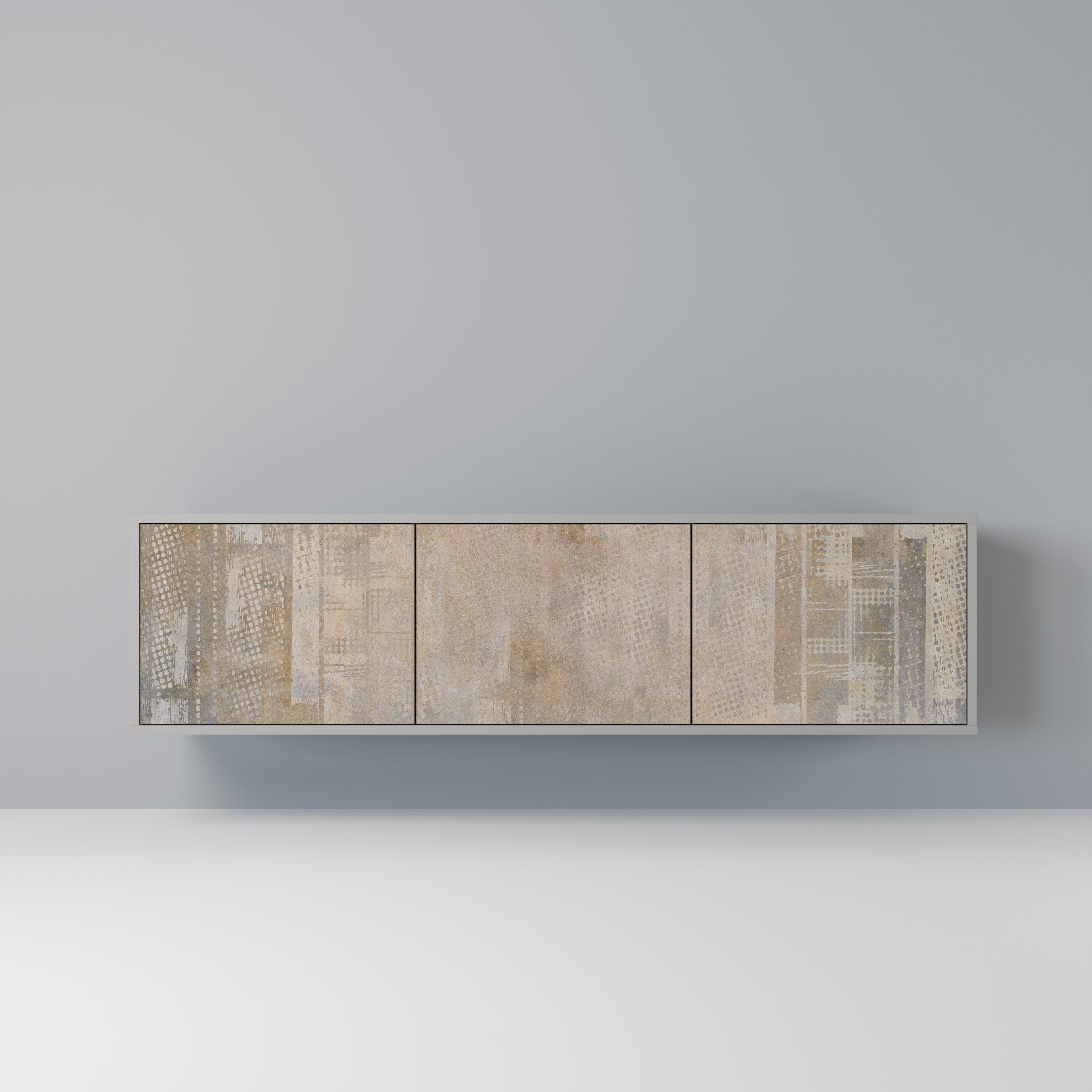 SCREEN ERROR 3-Door TV Stand in Grey Finish