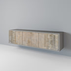 SCREEN ERROR Mueble de TV de 3 Puertas en Acabado Gris