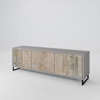 SCREEN ERROR Mueble de TV de 3 Puertas en Acabado Gris