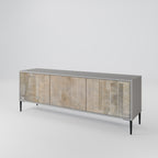 SCREEN ERROR Mueble de TV de 3 Puertas en Acabado Gris