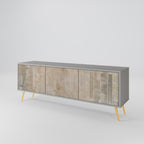 SCREEN ERROR Mueble de TV de 3 Puertas en Acabado Gris