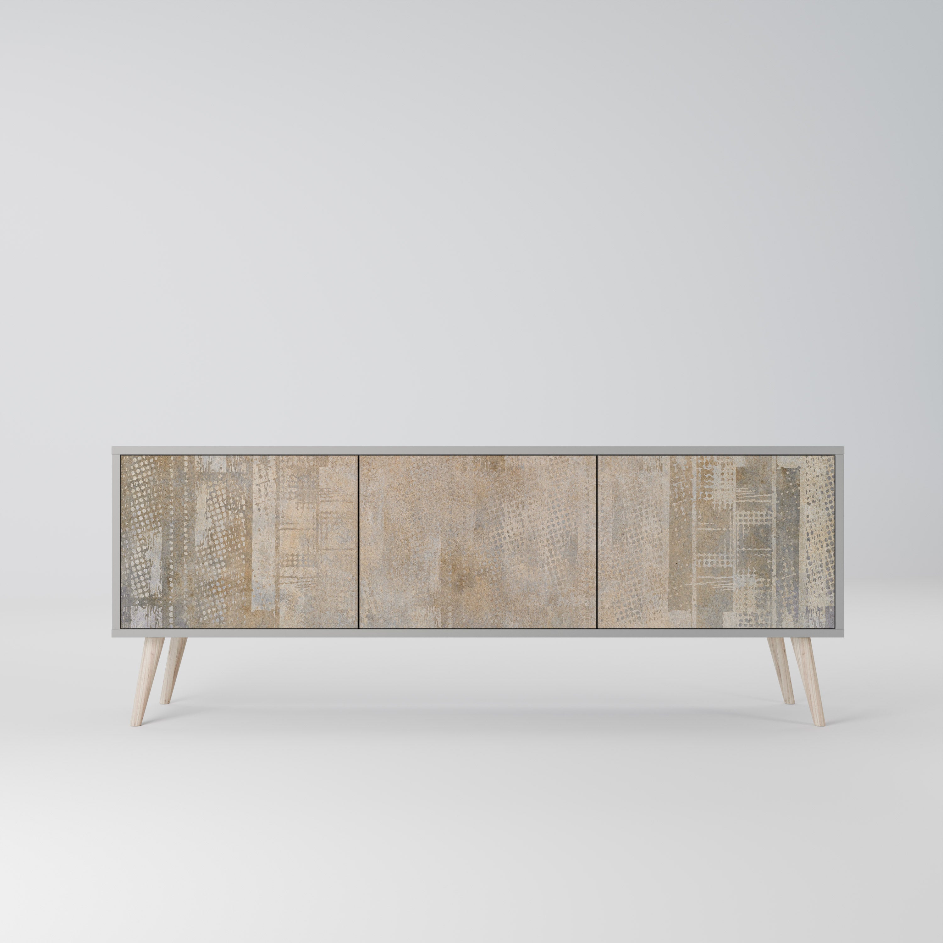 SCREEN ERROR 3-Door TV Stand in Grey Finish