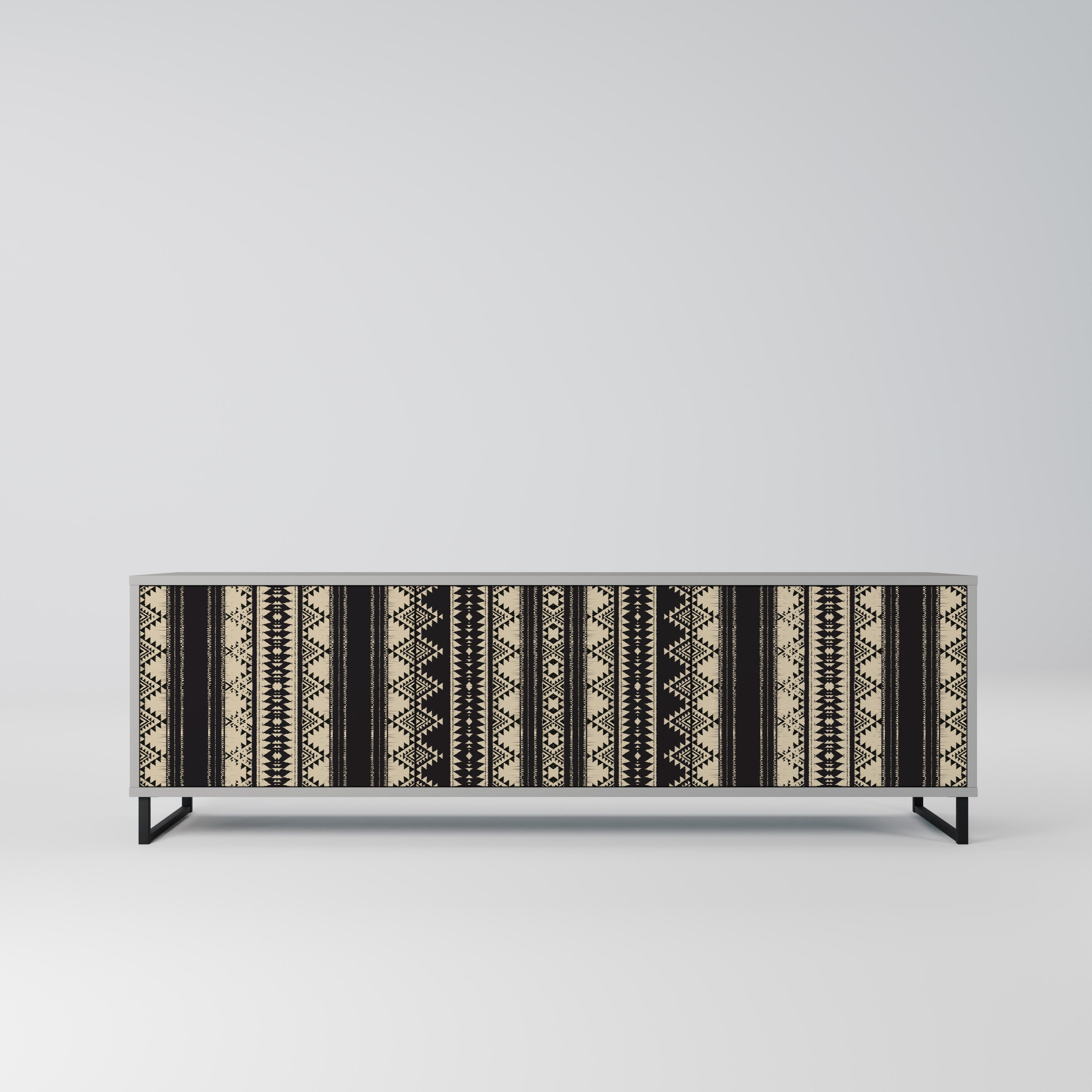 AZTEC 3-Door TV Stand in Grey Finish