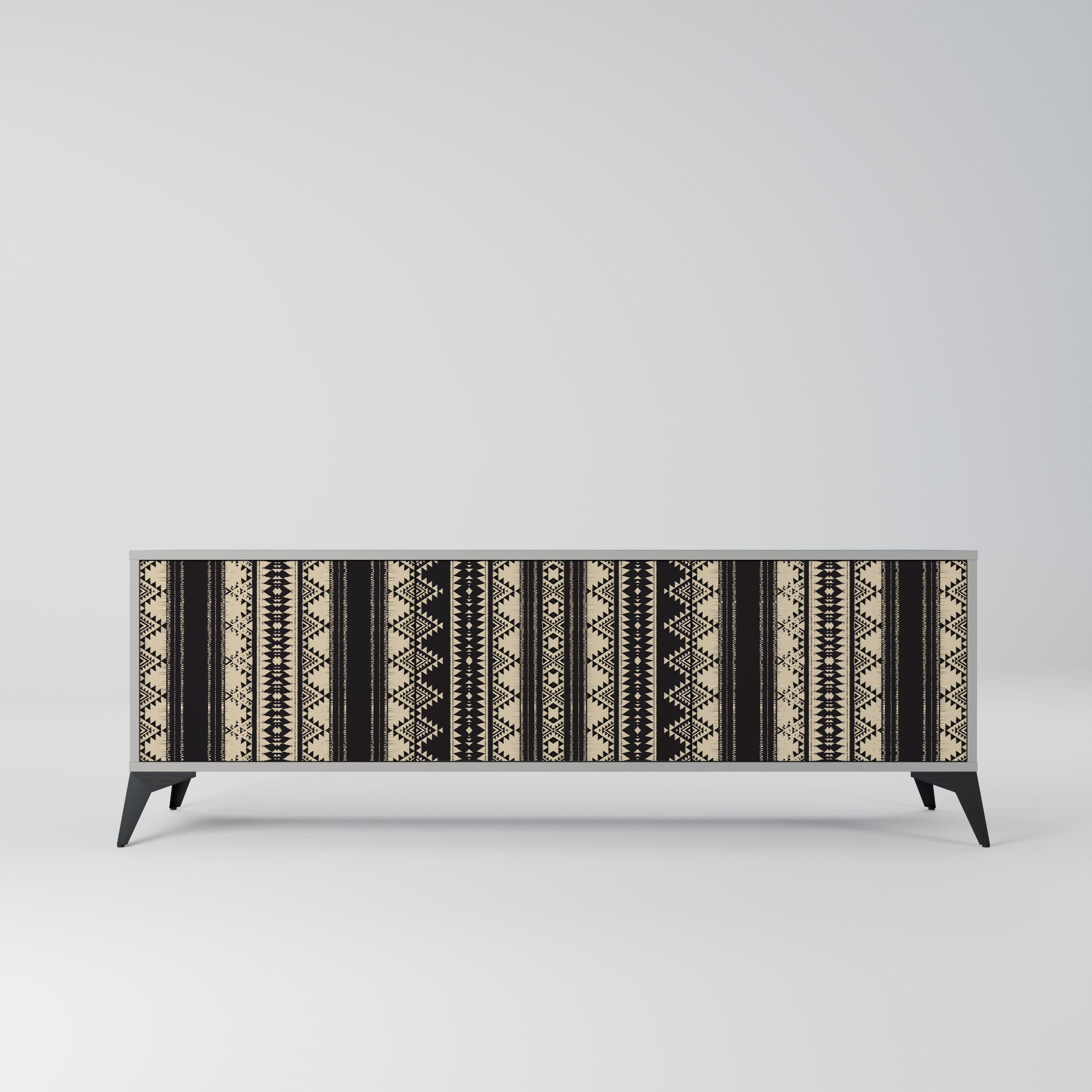 AZTEC 3-Door TV Stand in Grey Finish