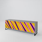 DREAMS COME TRUE Mueble de TV de 3 Puertas en Acabado Gris