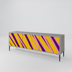 DREAMS COME TRUE Mueble de TV de 3 Puertas en Acabado Gris