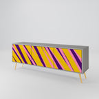 DREAMS COME TRUE Mueble de TV de 3 Puertas en Acabado Gris