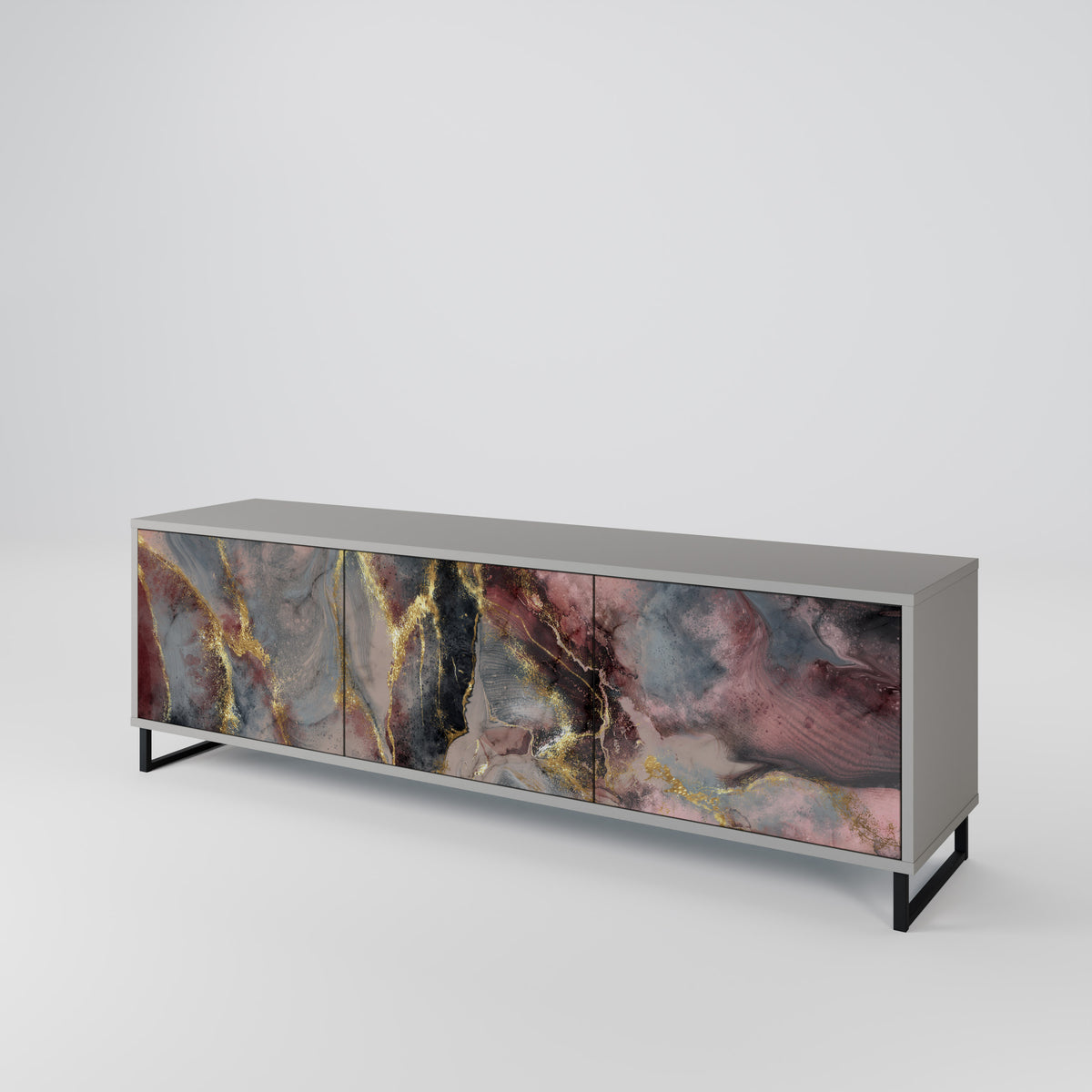 GOLDEN TIDES Mueble de TV de 3 Puertas