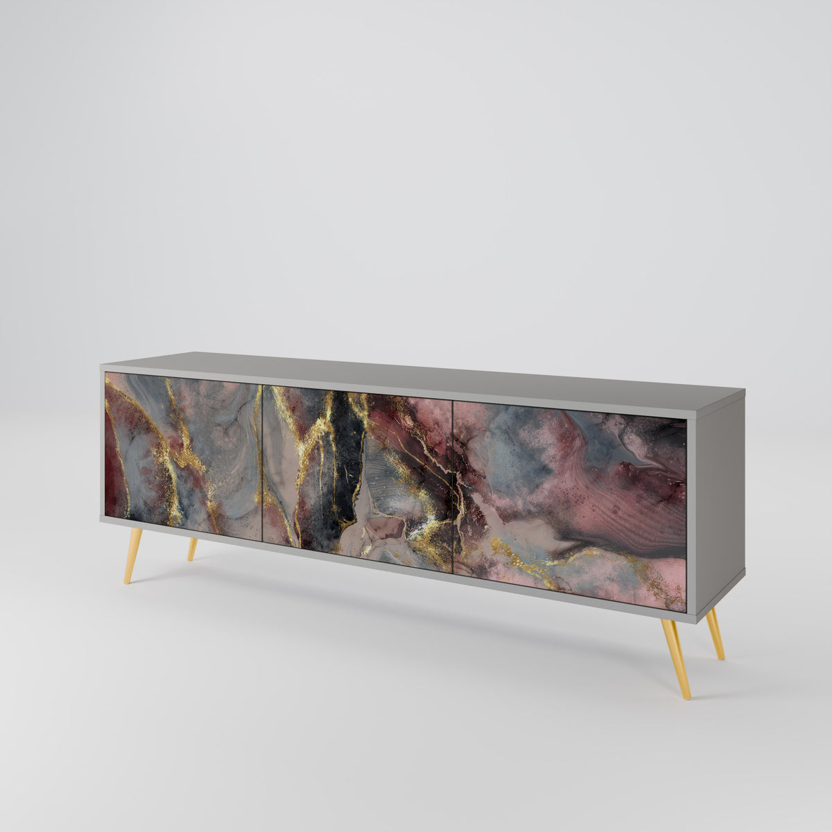 GOLDEN TIDES Mueble de TV de 3 Puertas