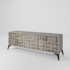 SLIGHTLY BLURRED Mueble de TV de 3 Puertas en Acabado Gris