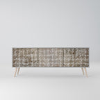 SLIGHTLY BLURRED Mueble de TV de 3 Puertas en Acabado Gris