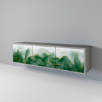 EXPENSIVE NATURE Mueble de TV de 3 Puertas en Acabado Gris