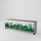 EXPENSIVE NATURE Mueble de TV de 3 Puertas en Acabado Gris