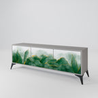 EXPENSIVE NATURE Mueble de TV de 3 Puertas en Acabado Gris