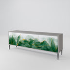 EXPENSIVE NATURE Mueble de TV de 3 Puertas en Acabado Gris