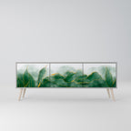 EXPENSIVE NATURE Mueble de TV de 3 Puertas en Acabado Gris