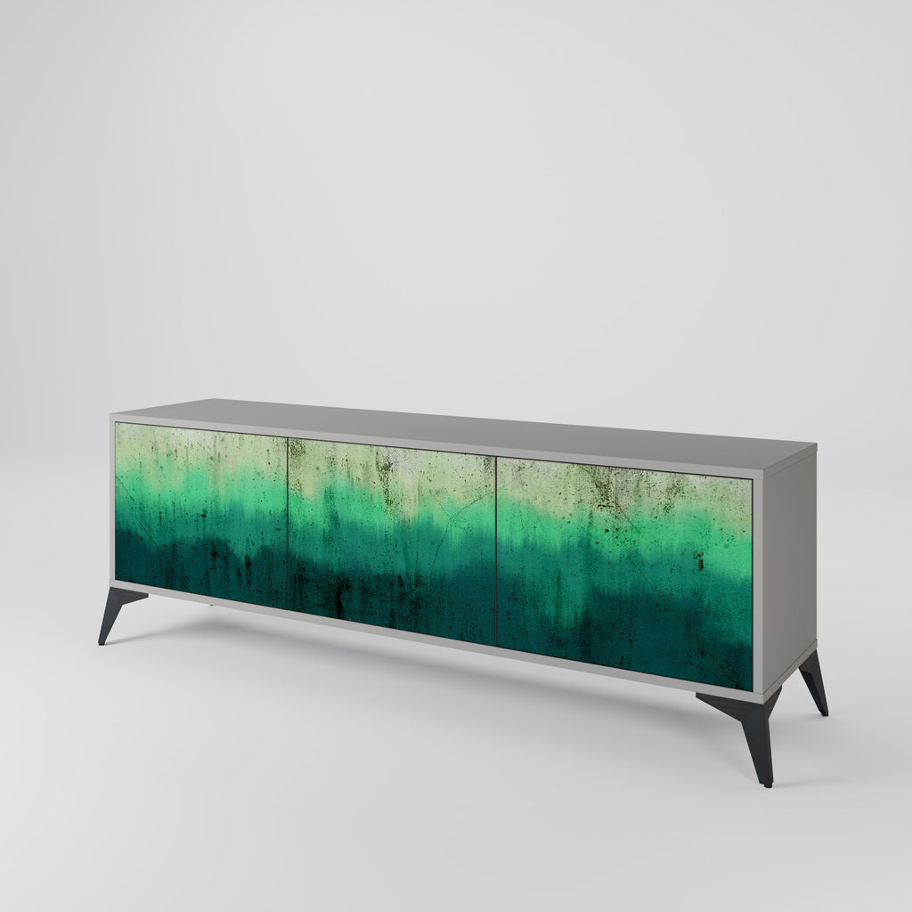 NORTHERN LIGHTS 3-Door TV Stand in Grey Finish