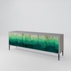 NORTHERN LIGHTS Mueble de TV de 3 Puertas en Acabado Gris