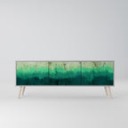 NORTHERN LIGHTS Mueble de TV de 3 Puertas en Acabado Gris