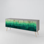 NORTHERN LIGHTS Mueble de TV de 3 Puertas en Acabado Gris