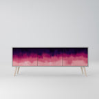 AURORA BOREALIS Mueble de TV de 3 Puertas en Acabado Gris