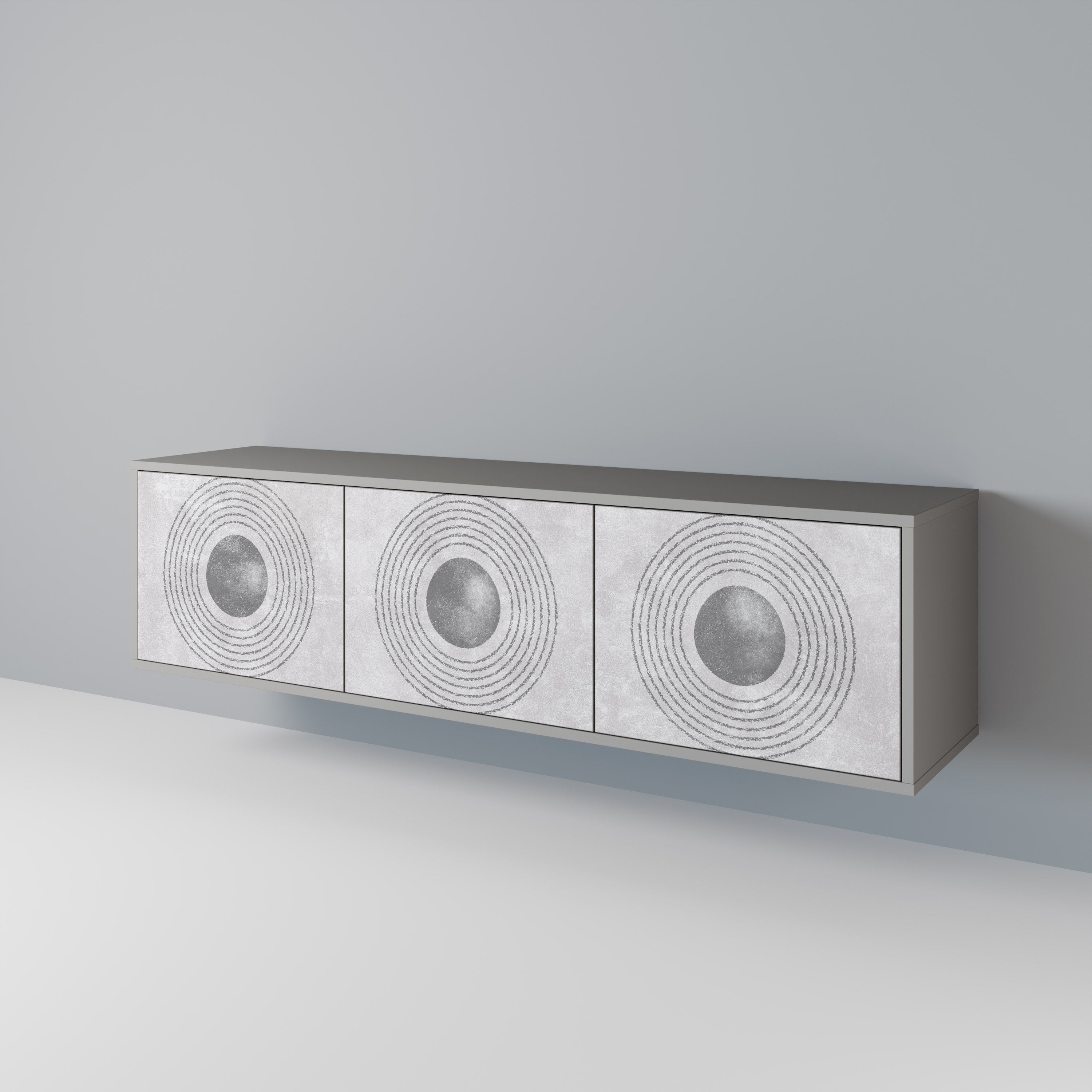 SOLID CIRCLES Mueble de TV de 3 Puertas