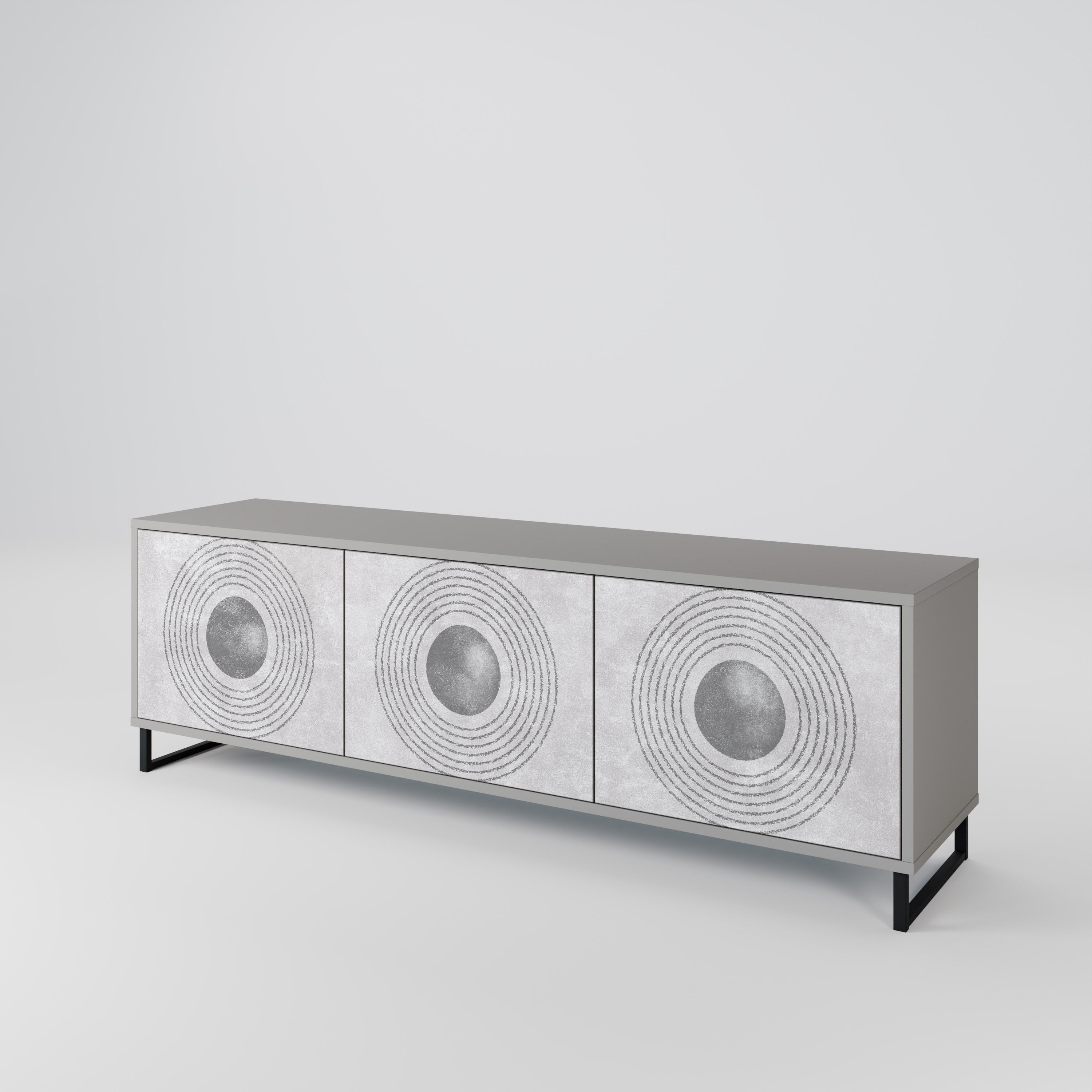 SOLID CIRCLES Mueble de TV de 3 Puertas