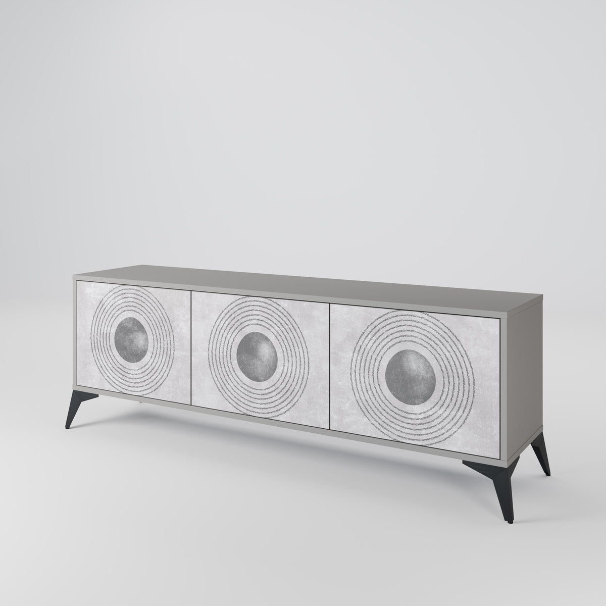 SOLID CIRCLES Mueble de TV de 3 Puertas