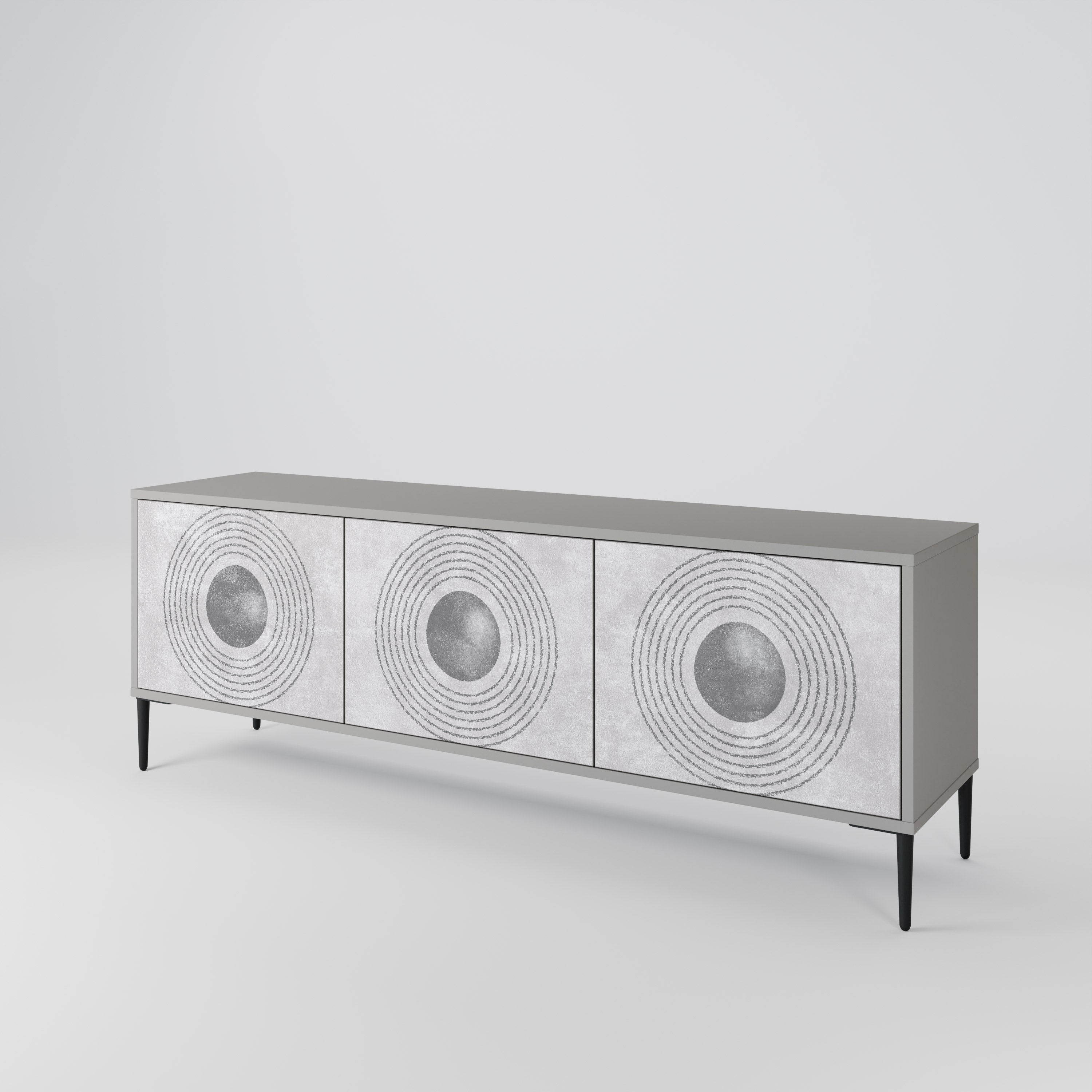 SOLID CIRCLES Mueble de TV de 3 Puertas