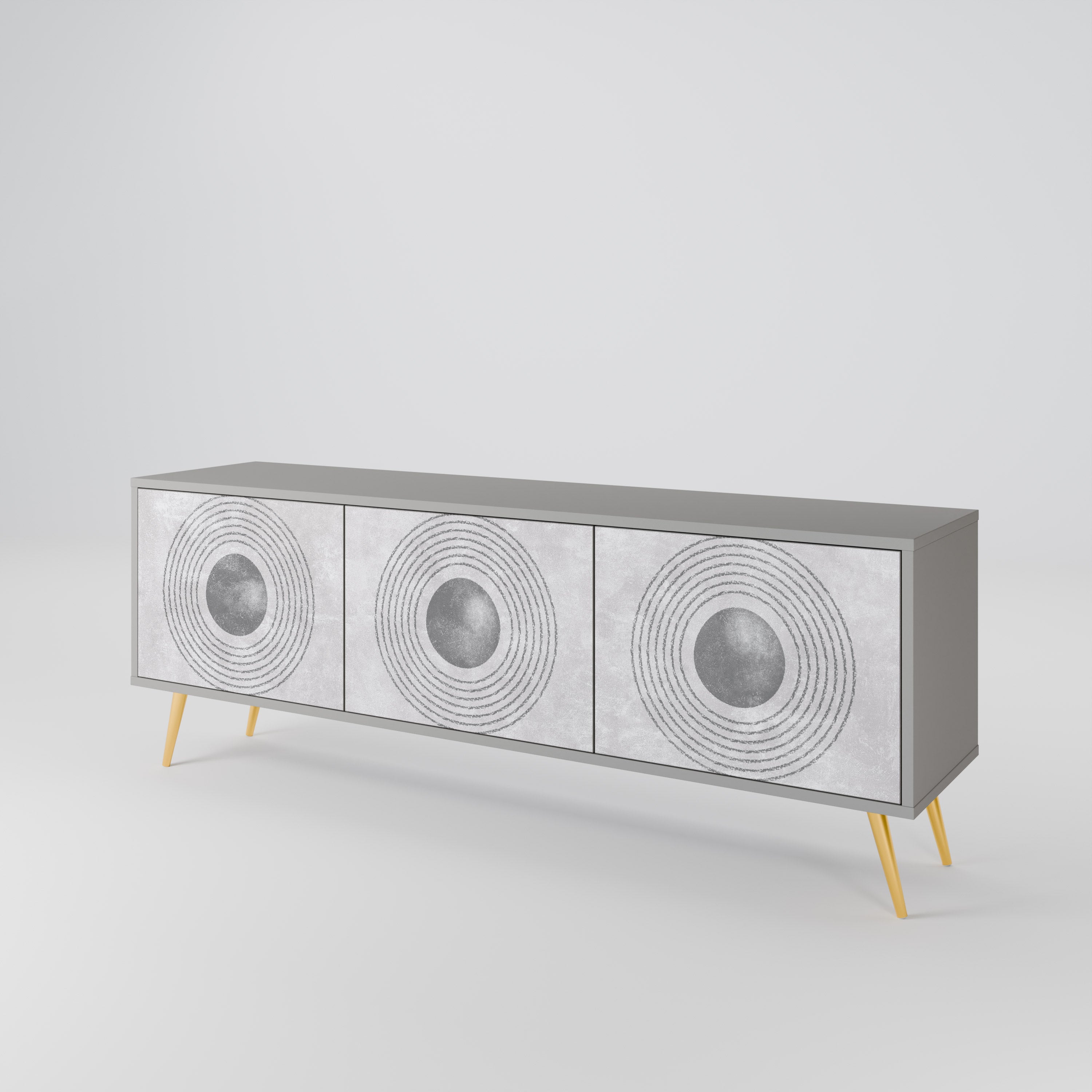 SOLID CIRCLES Mueble de TV de 3 Puertas