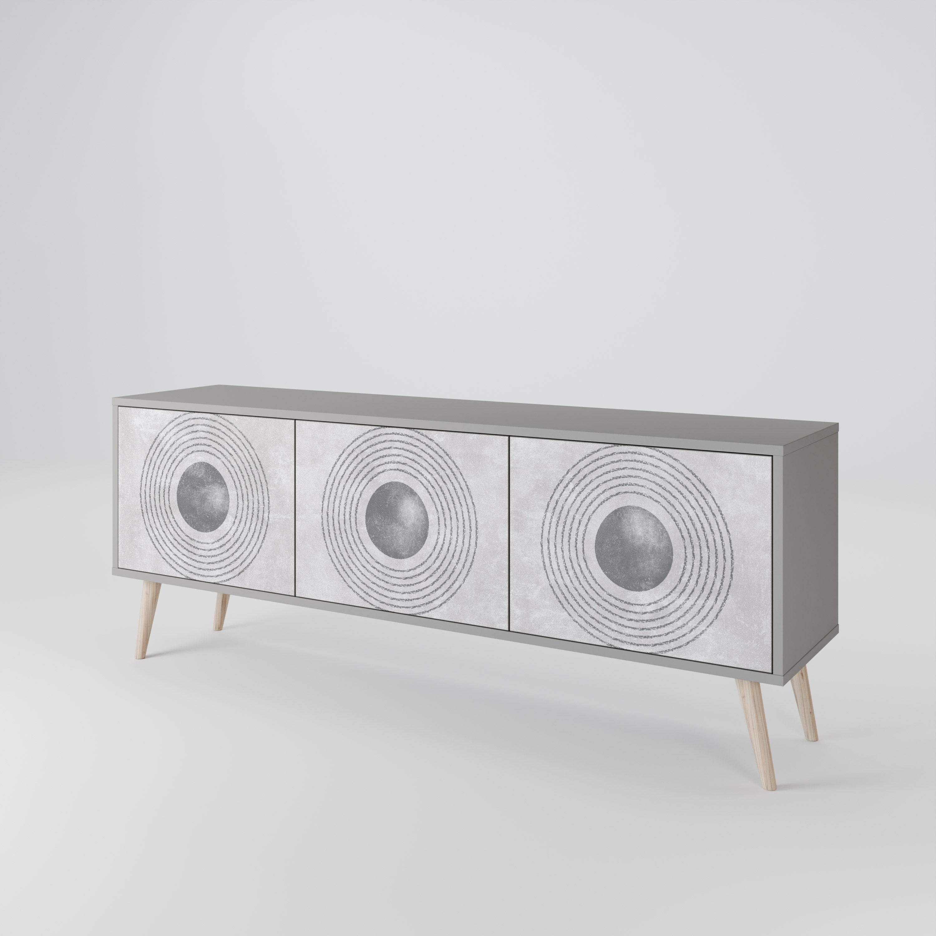 SOLID CIRCLES Mueble de TV de 3 Puertas