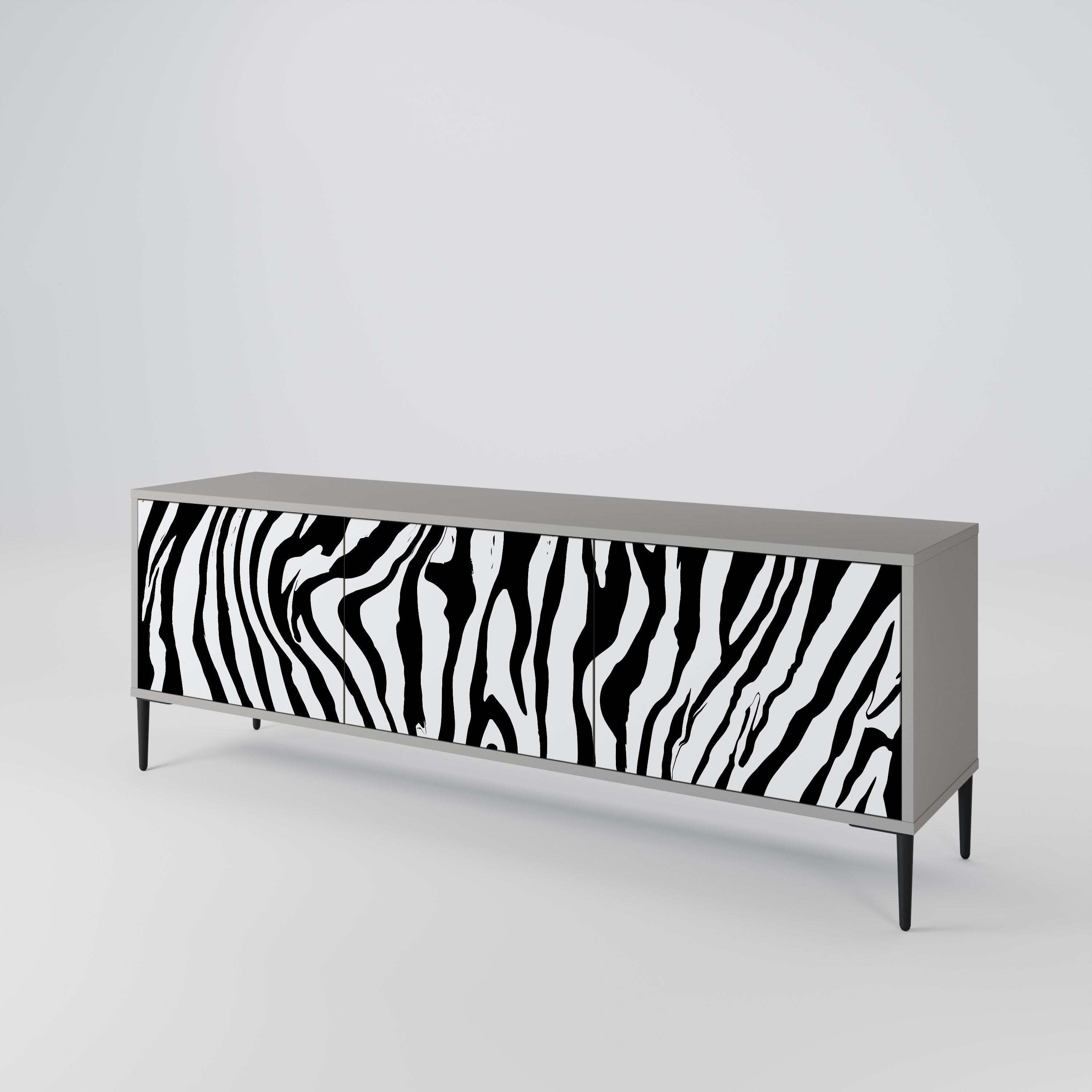 SPLENDID ZEBRA Mueble de TV de 3 Puertas