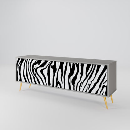 SPLENDID ZEBRA Mueble de TV de 3 Puertas